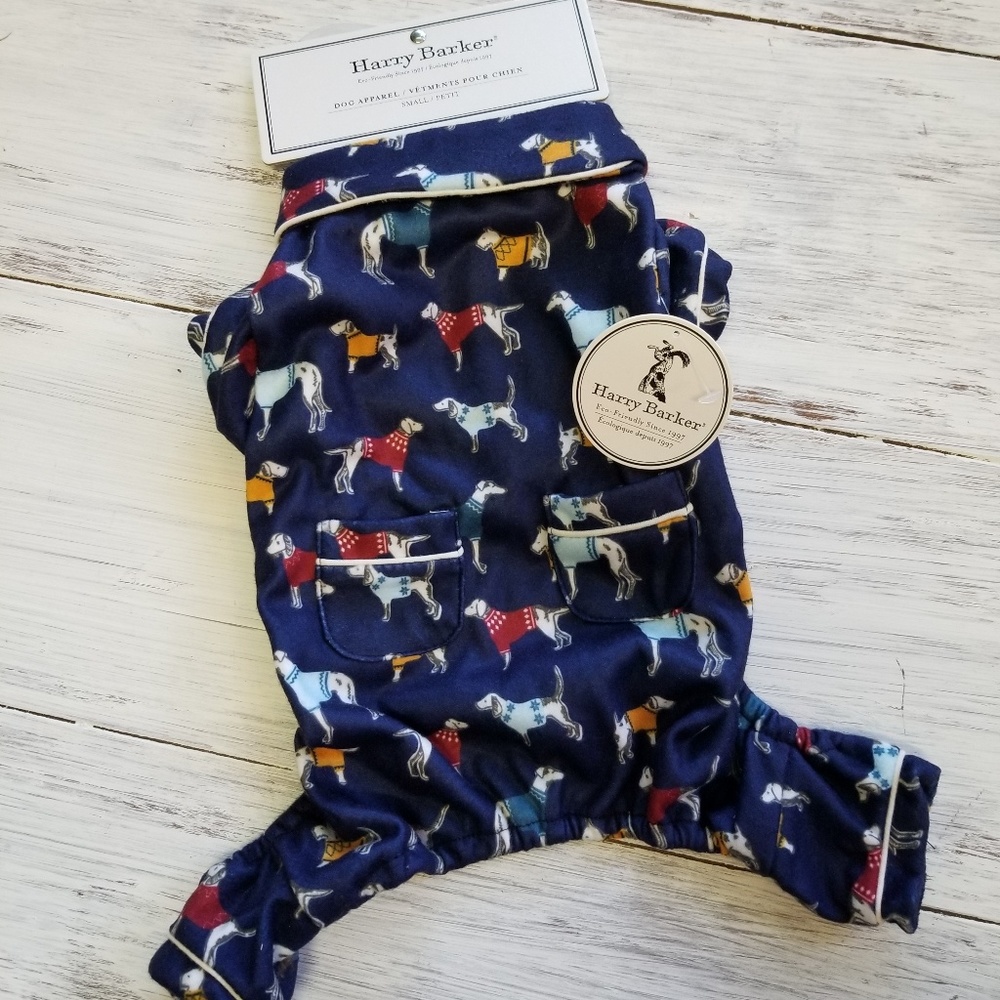 Dog Pajamas Small Flannel Harry Barker Velcro 14"